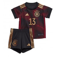 Maglie da calcio Germania Thomas Muller #13 Seconda Maglia Bambino Mondiali 2022 Manica Corta (+ Pantaloni corti)